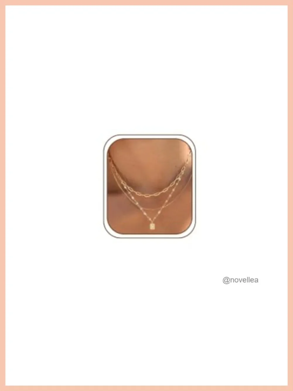 Gold Plated Layered Necklace Set 3 Pack Stackable Pendant Chains for Women